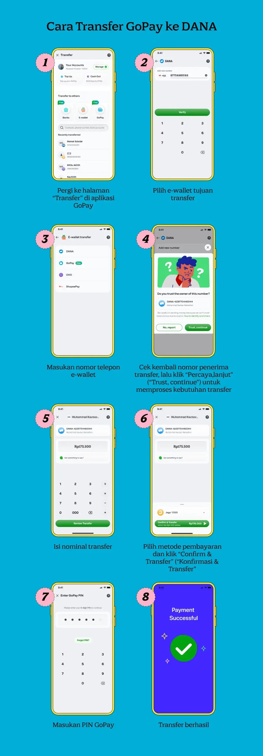 Cara Transfer GoPay ke DANA Lewat Aplikasi GoPay