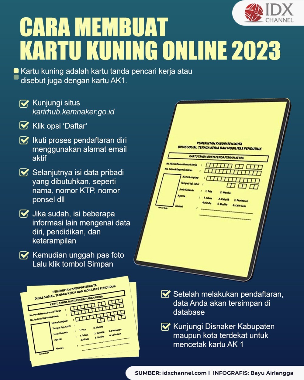 Cara Buat Kartu Kuning Online 2023, Khusus Pencari Kerja