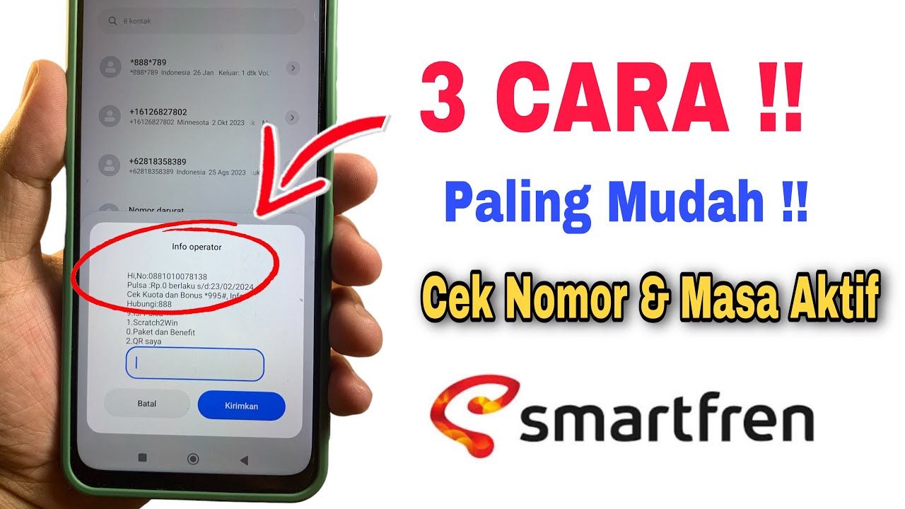 CARA CEK NOMOR KARTU SMARTFREN TERBARU 2026 - YouTube