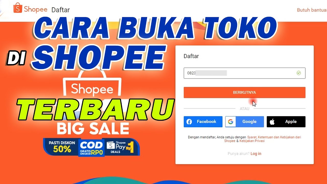 CARA BUKA TOKO DI SHOPEE TERBARU 2021 / Tutorial Buat Toko Di Shopee ...