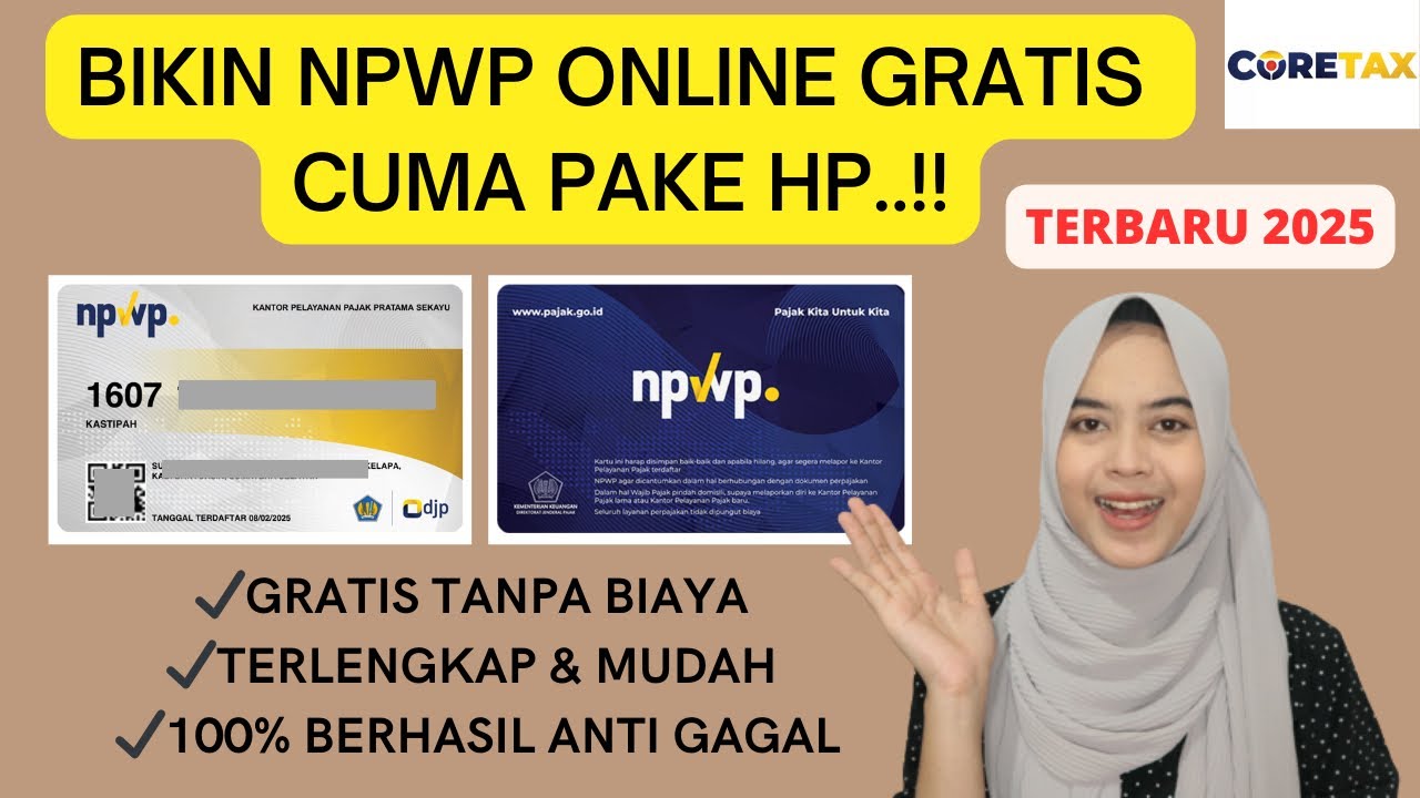 GRATIS!! CARA MEMBUAT NPWP ONLINE CUMA PAKAI HP TERBARU 2025 | TUTORIAL ...