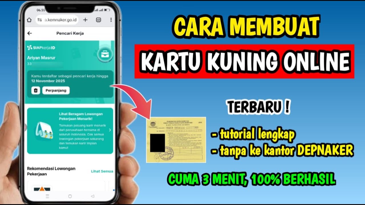 Cara Bikin Kartu Kuning Online | Cara Membuat Kartu Kuning Online - YouTube