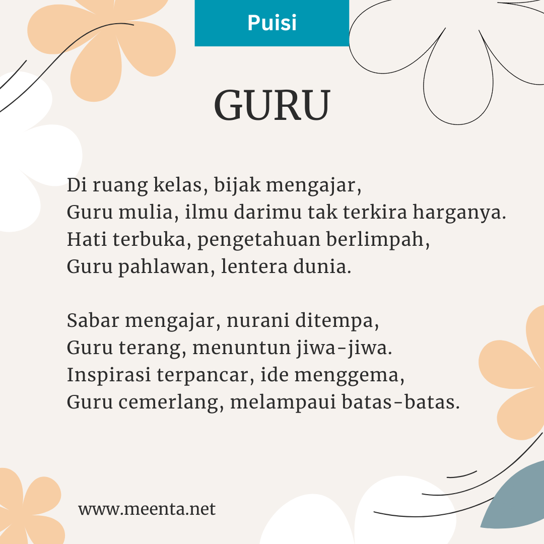 51 Contoh Puisi Pendek Berbagai Tema, Lengkap dan Menarik!