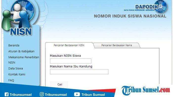 Begini Cara Cek atau Mencari NISN (Nomor Induk Siswa Nasional) dari HP ...