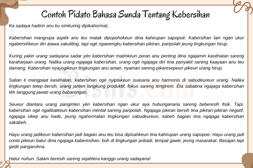 11 Contoh Biantara atau Pidato Bahasa Sunda Singkat Berbagai Tema