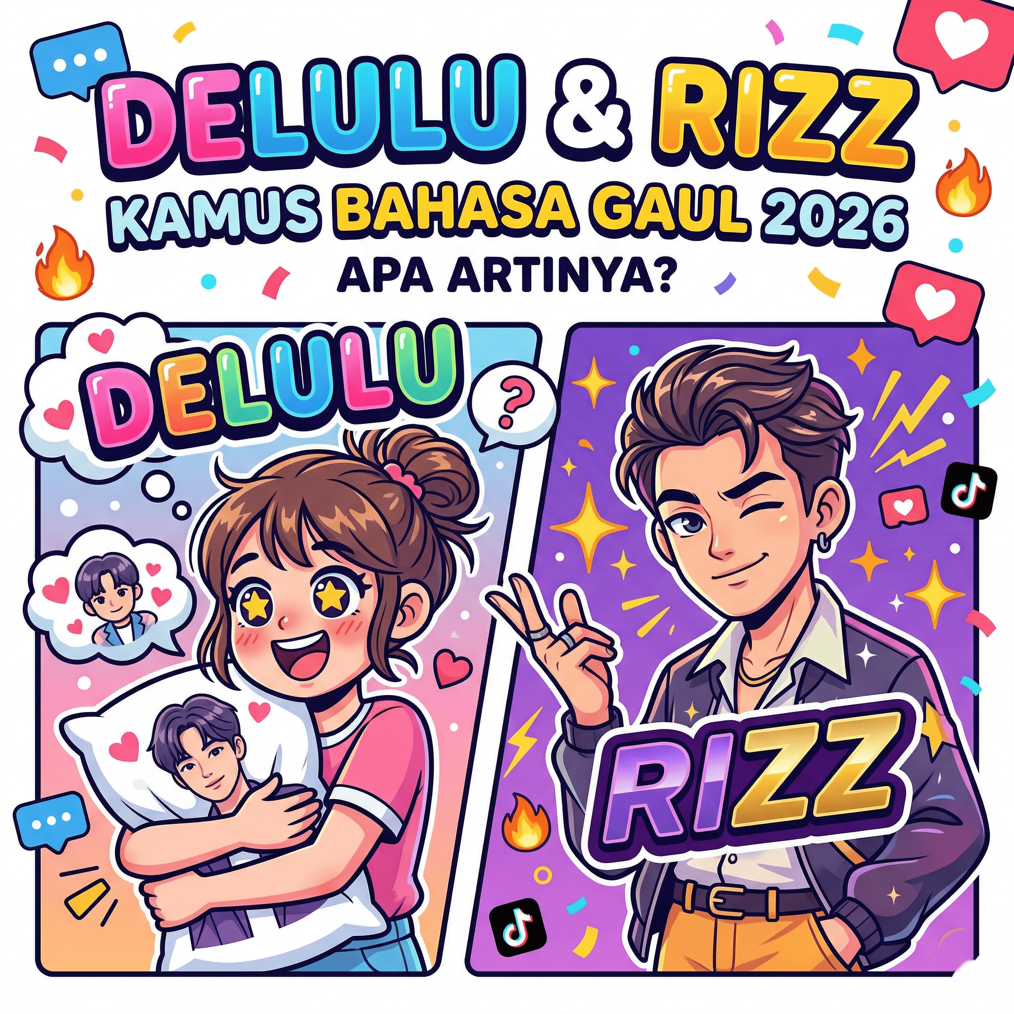 Delulu dan Rizz Artinya Apa? Kamus Bahasa Gaul 2026