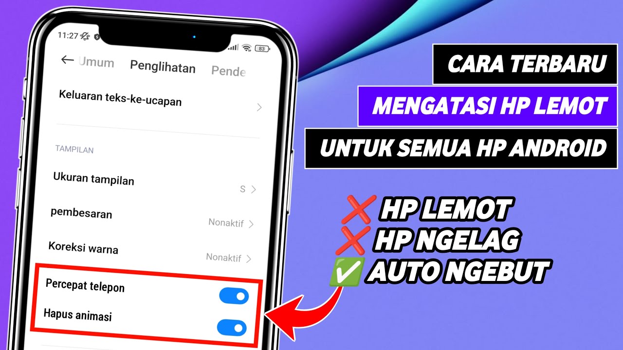 Cara Mengatasi Hp Lemot Di Semua Hp Android - YouTube