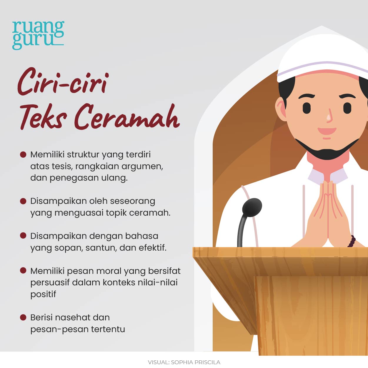17 Contoh Teks Ceramah Singkat Disertai Ciri & Strukturnya