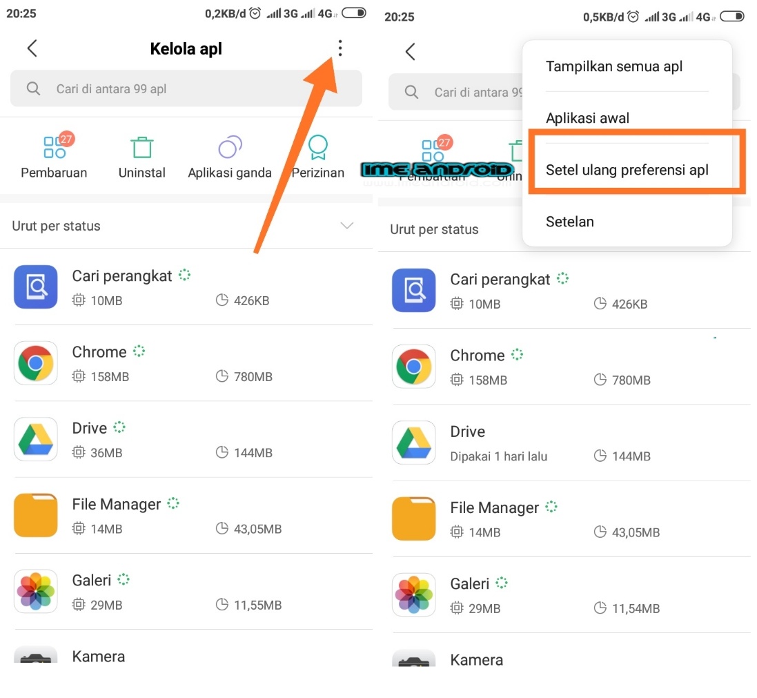 Reset App Preferensi