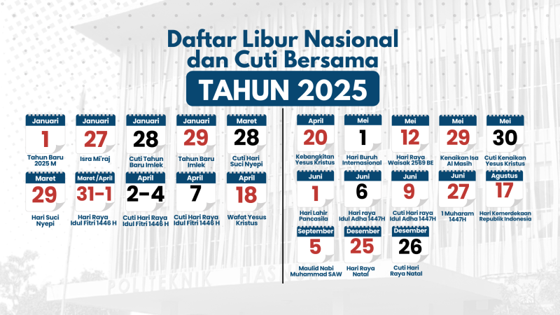 List Lengkap Jadwal Libur Nasional dan Cuti Bersama Tahun 2025