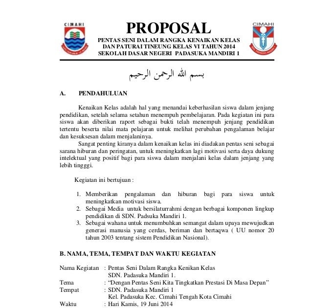 Contoh Proposal Kegiatan Sekolah Pdf - Perumperindo.co.id