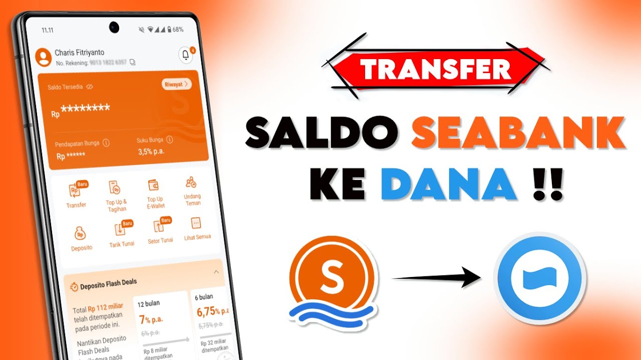 Cara Transfer SeaBank ke DANA || Top Up Saldo DANA Lewat SeaBank - YouTube